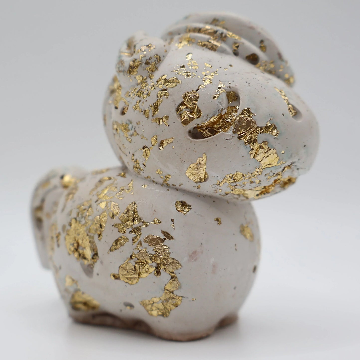 Cementique - Horse with Gold Leaf Accents - Feral Pony