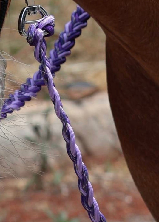 Side Pull Halter including Reins - Purple - Feral Pony