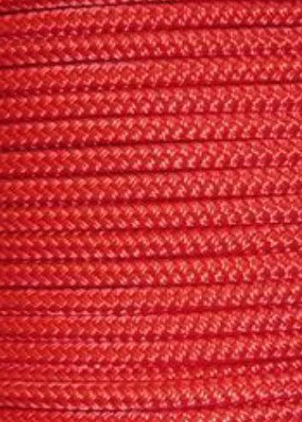 Close-up of red braided cord