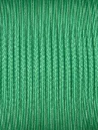 Close-up of green thread with a textured pattern
