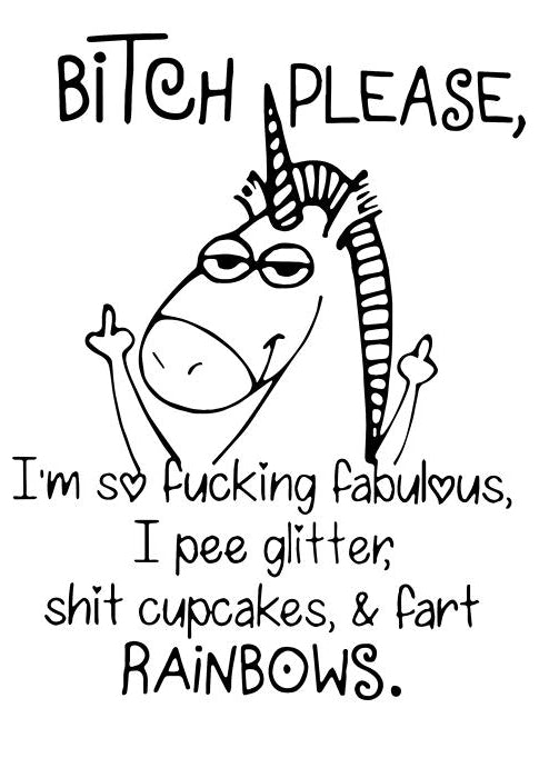 🦄 Sassy Unicorn Attitude Decal