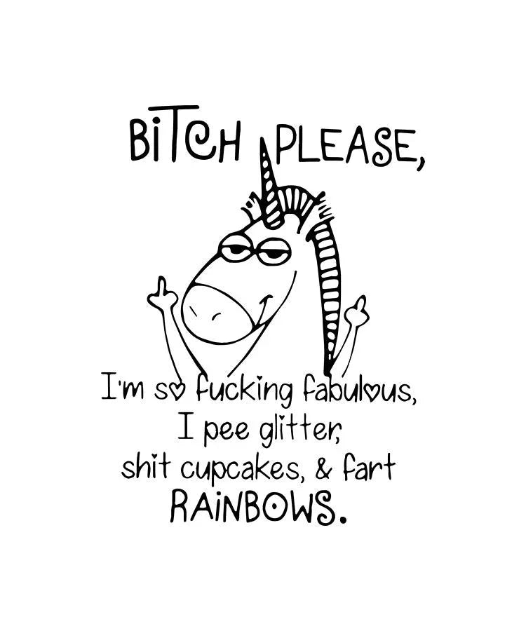 🦄 Sassy Unicorn Attitude Decal - Feral Pony