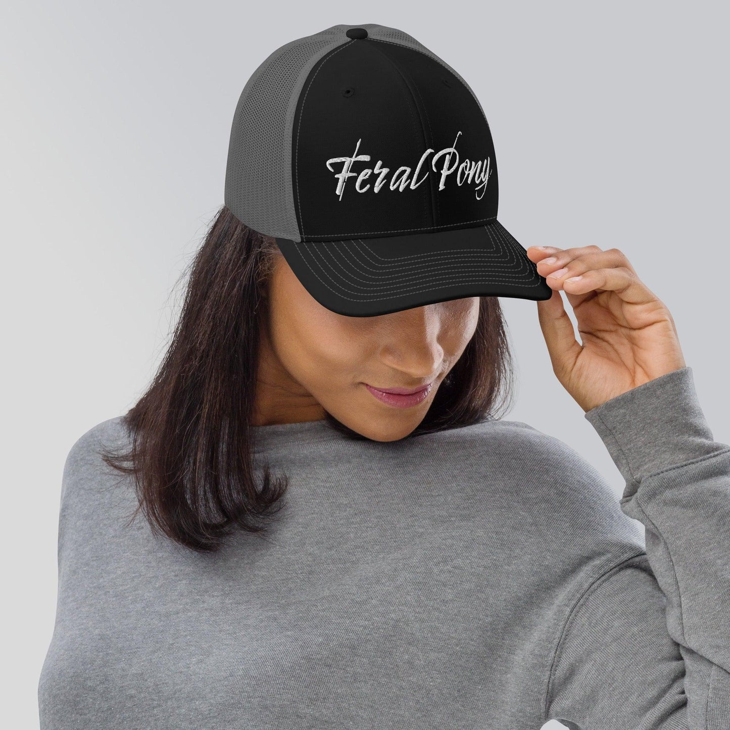 Feral Pony Black/Grey - Trucker Cap - Feral Pony