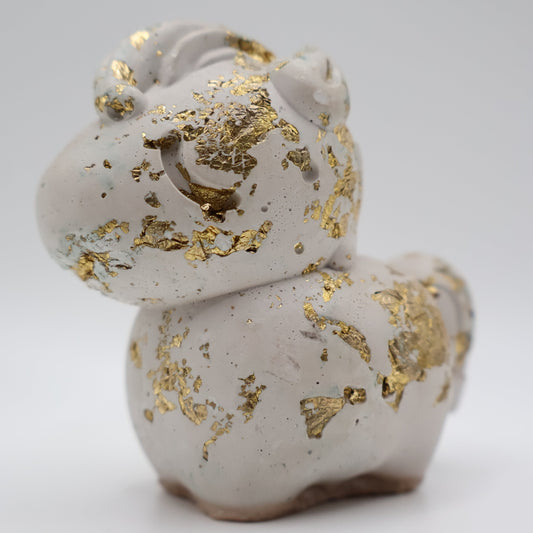 Cementique - Horse with Gold Leaf Accents