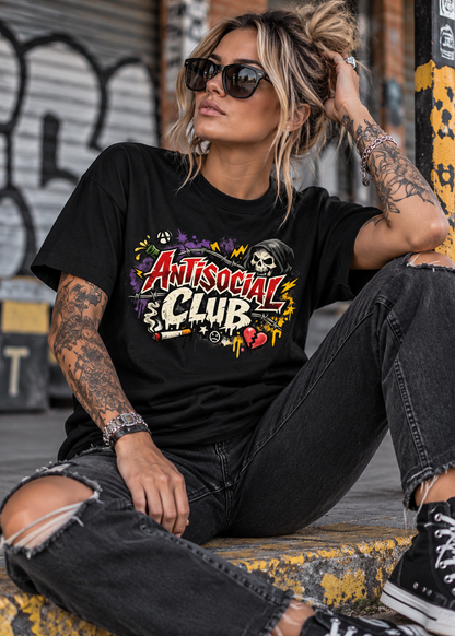 💀 Antisocial Club – Unisex Tee 🖤