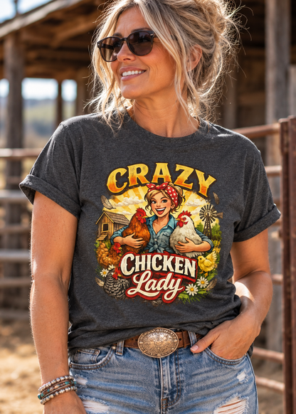 🐔 Crazy Chicken Lady – Unisex Tee 🐓