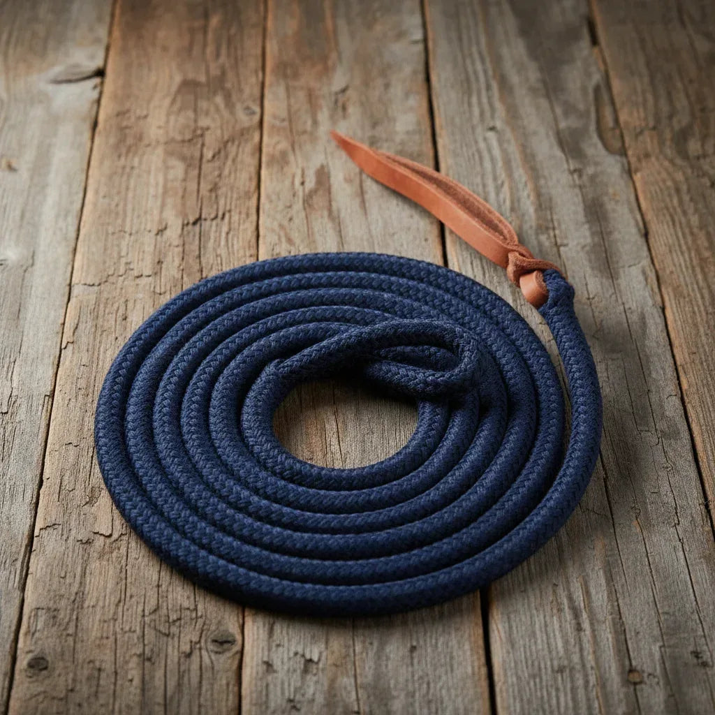 8ft 12mm black lead rope | Feral Pony