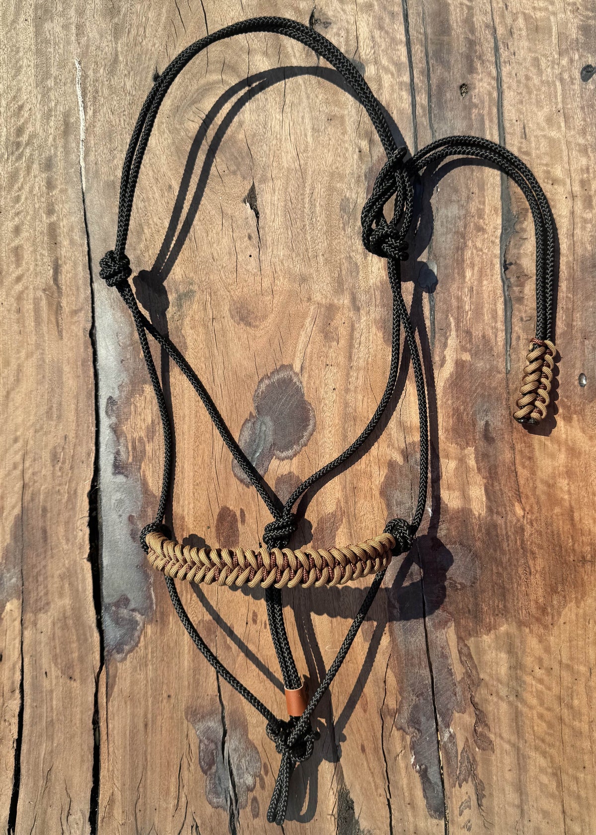 Black Stiff Rope & Brown/Tan Rope Halter 🖤🤎