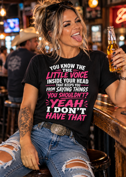 You Know The Little Voice – Unisex Tee 🖤💗