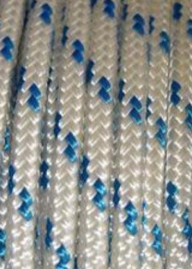 Close-up of blue and white rope pattern