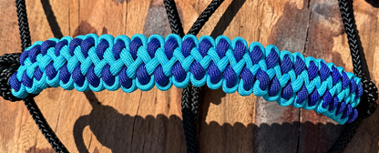 Black Stiff Rope & Electric Blue Rope Halter 🖤💙