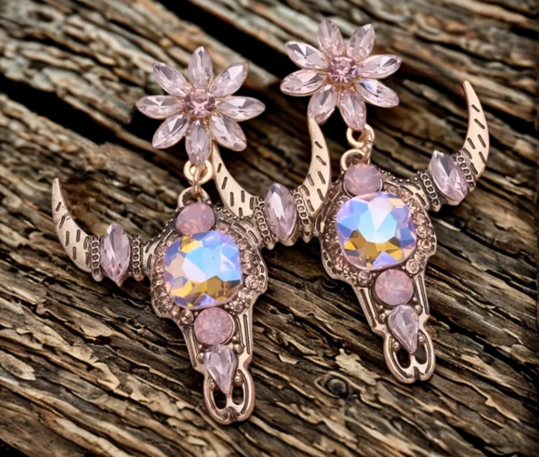 🌸 Wild Bloom Longhorn Earrings 🌸