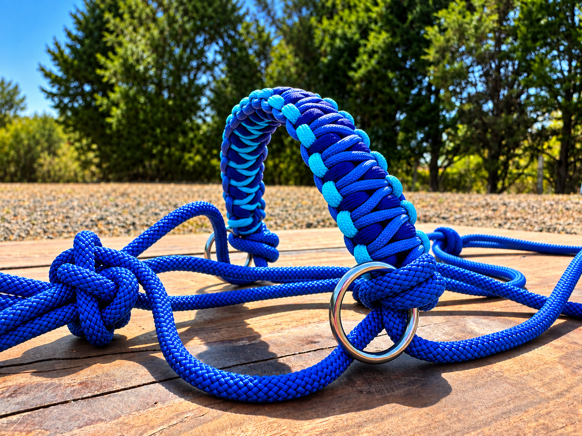 Royal Blue & Electric Blue Rope Side Pull Halter 💙🩵