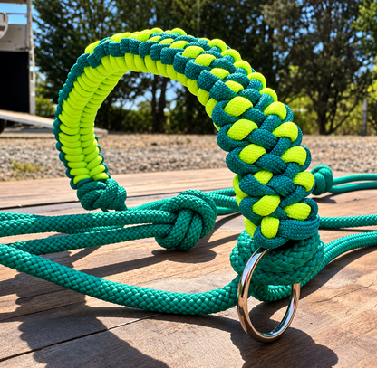 Teal & Lime Green Rope Side Pull