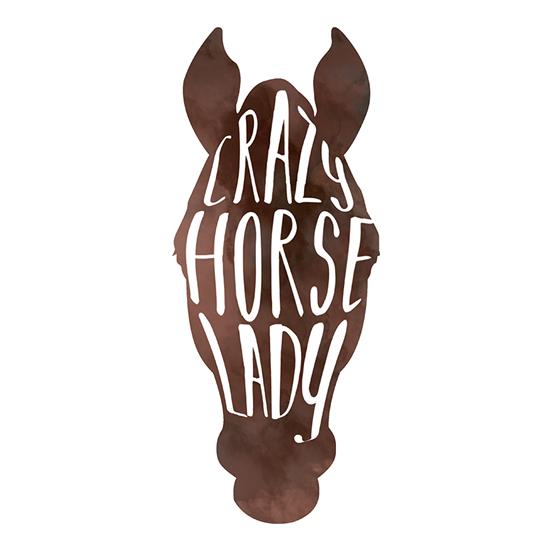 Crazy Horse Lady - Decal