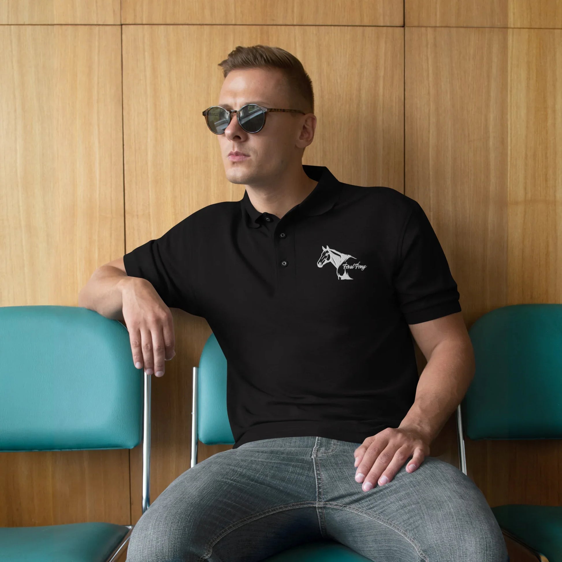 Feral Pony - Men's Premium Polo - Feral Pony