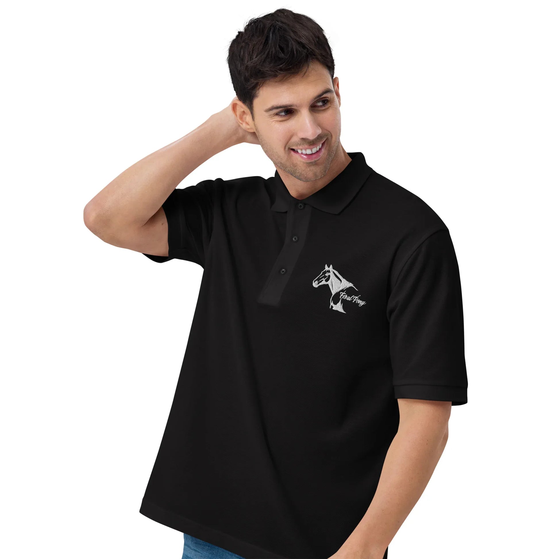 Feral Pony - Men's Premium Polo - Feral Pony