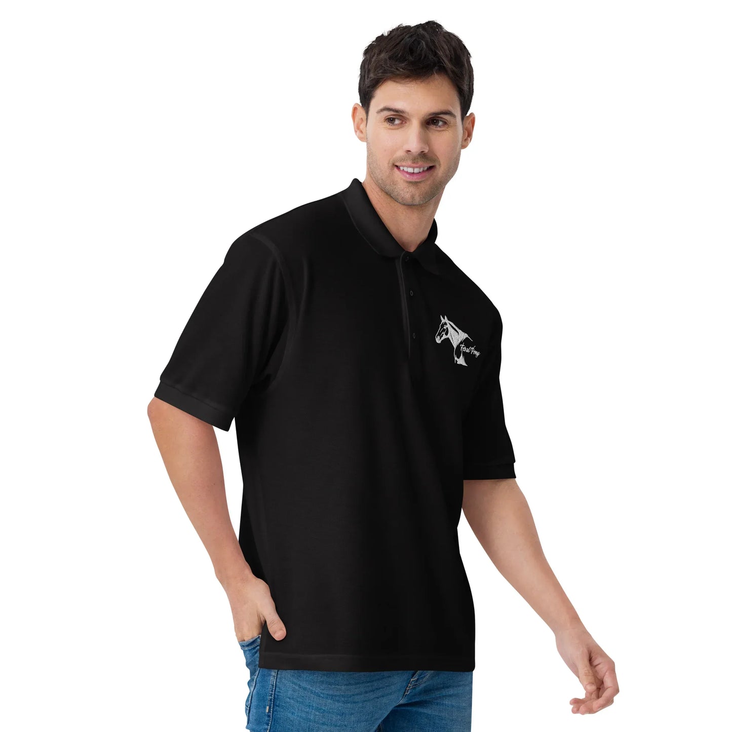 Feral Pony - Men's Premium Polo - Feral Pony