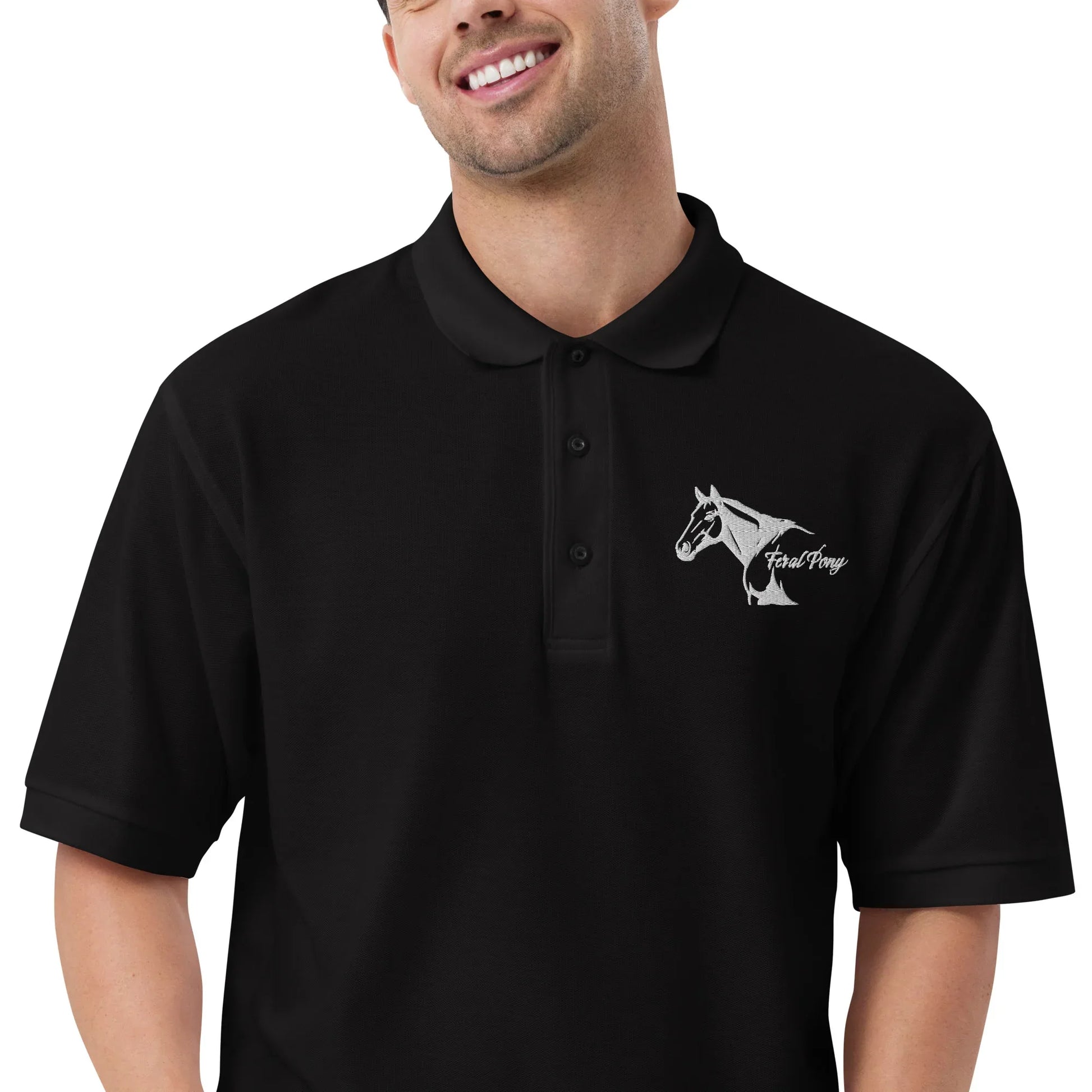 Feral Pony - Men's Premium Polo - Feral Pony