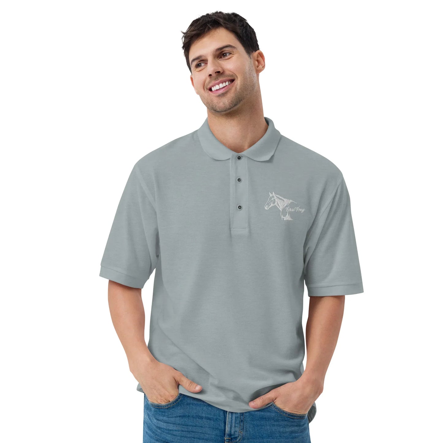 Feral Pony - Men's Premium Polo - Feral Pony