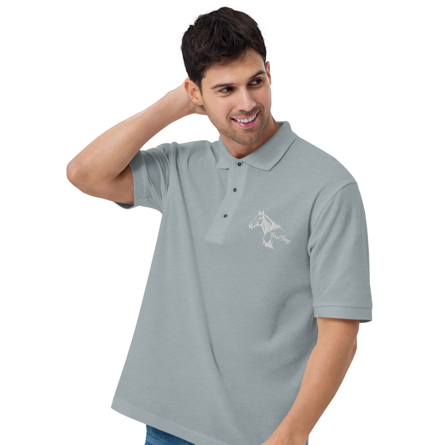 Feral Pony - Men's Premium Polo - Feral Pony