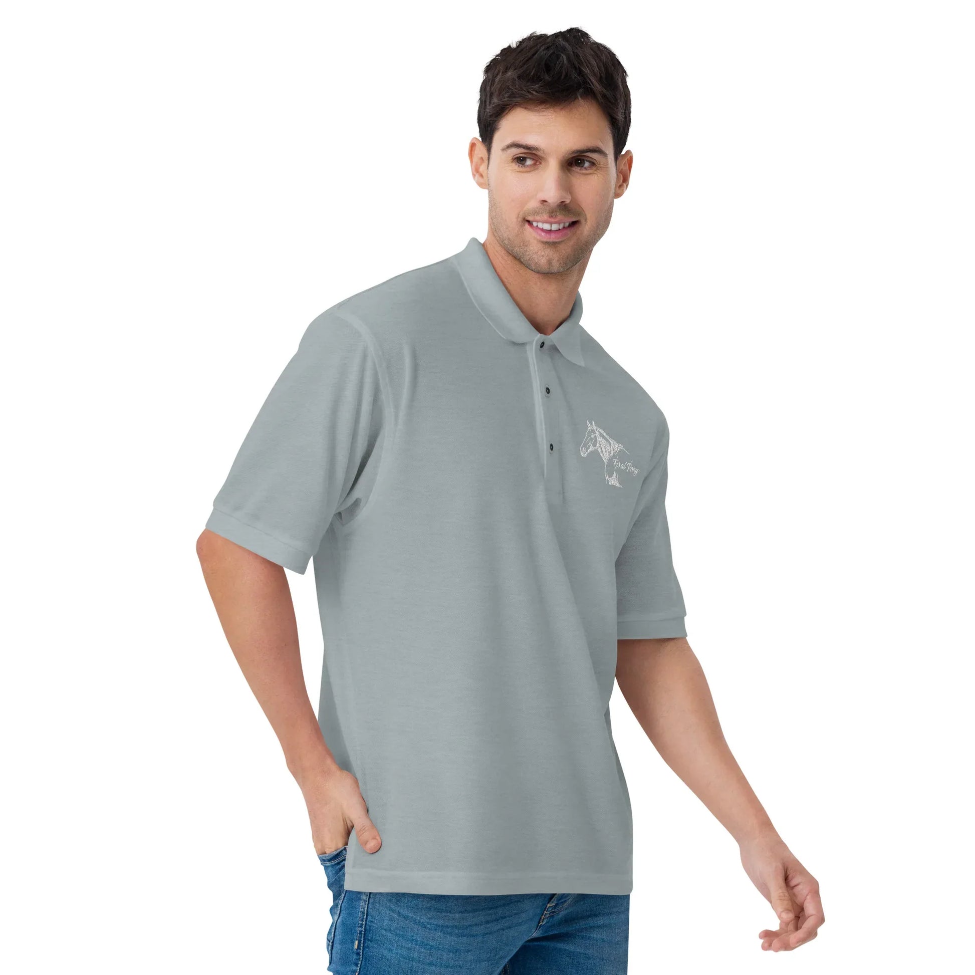 Feral Pony - Men's Premium Polo - Feral Pony