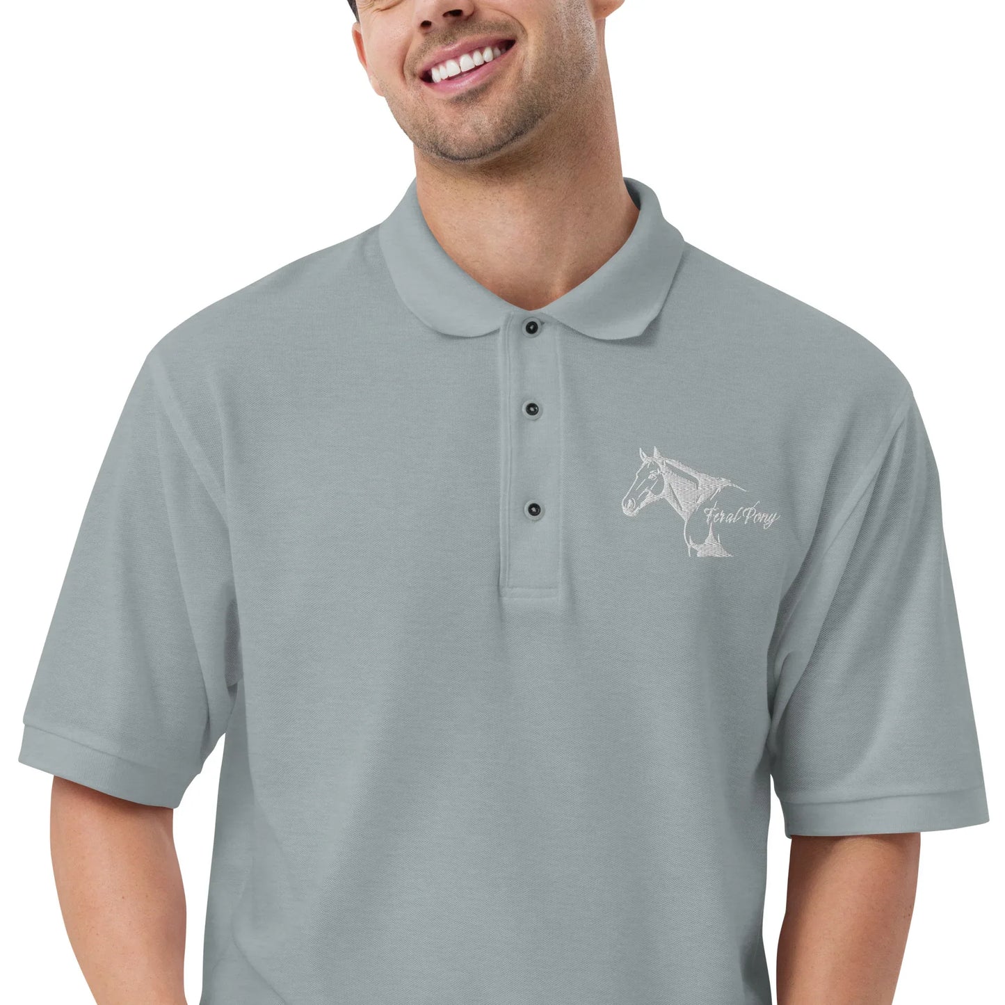 Feral Pony - Men's Premium Polo - Feral Pony