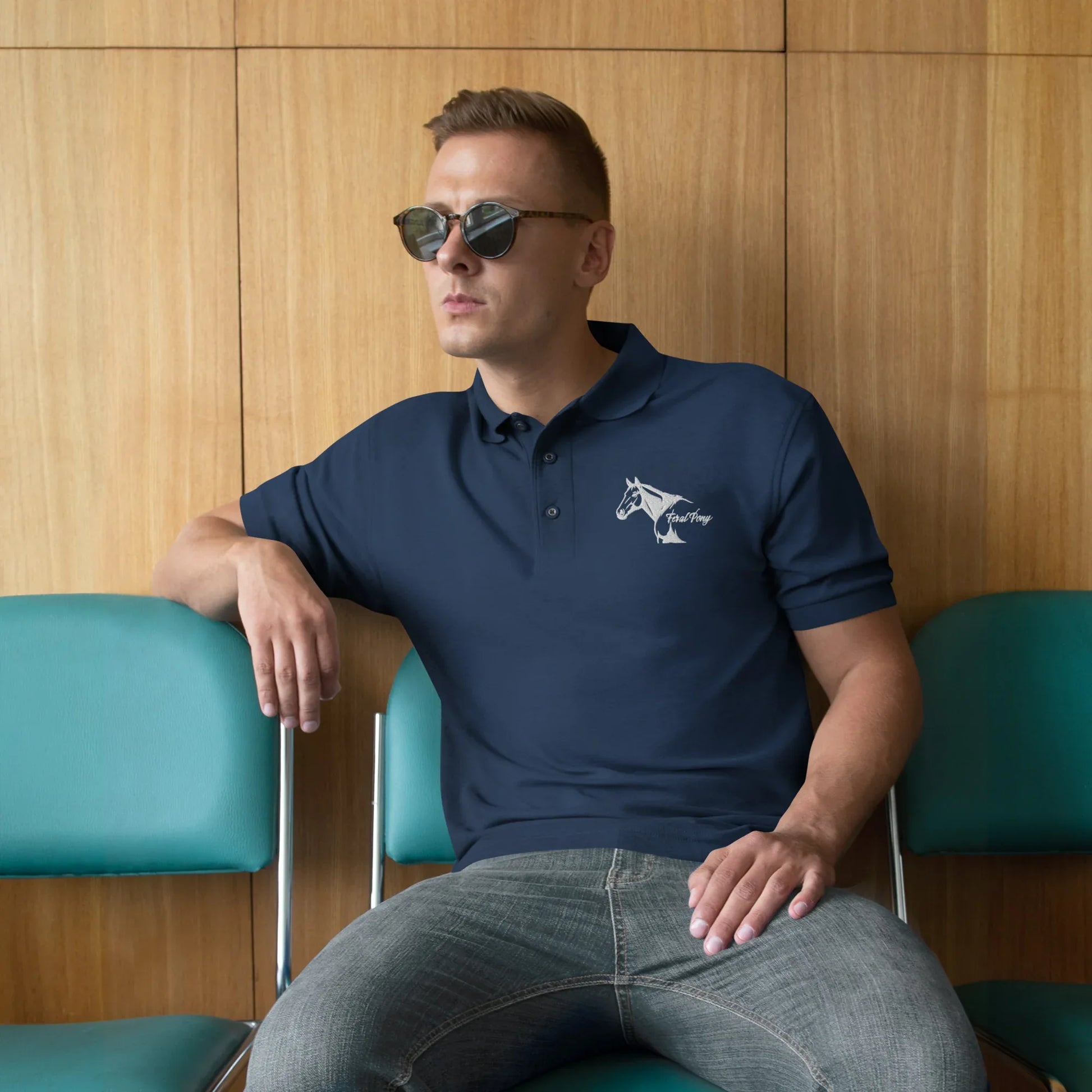 Feral Pony - Men's Premium Polo - Feral Pony