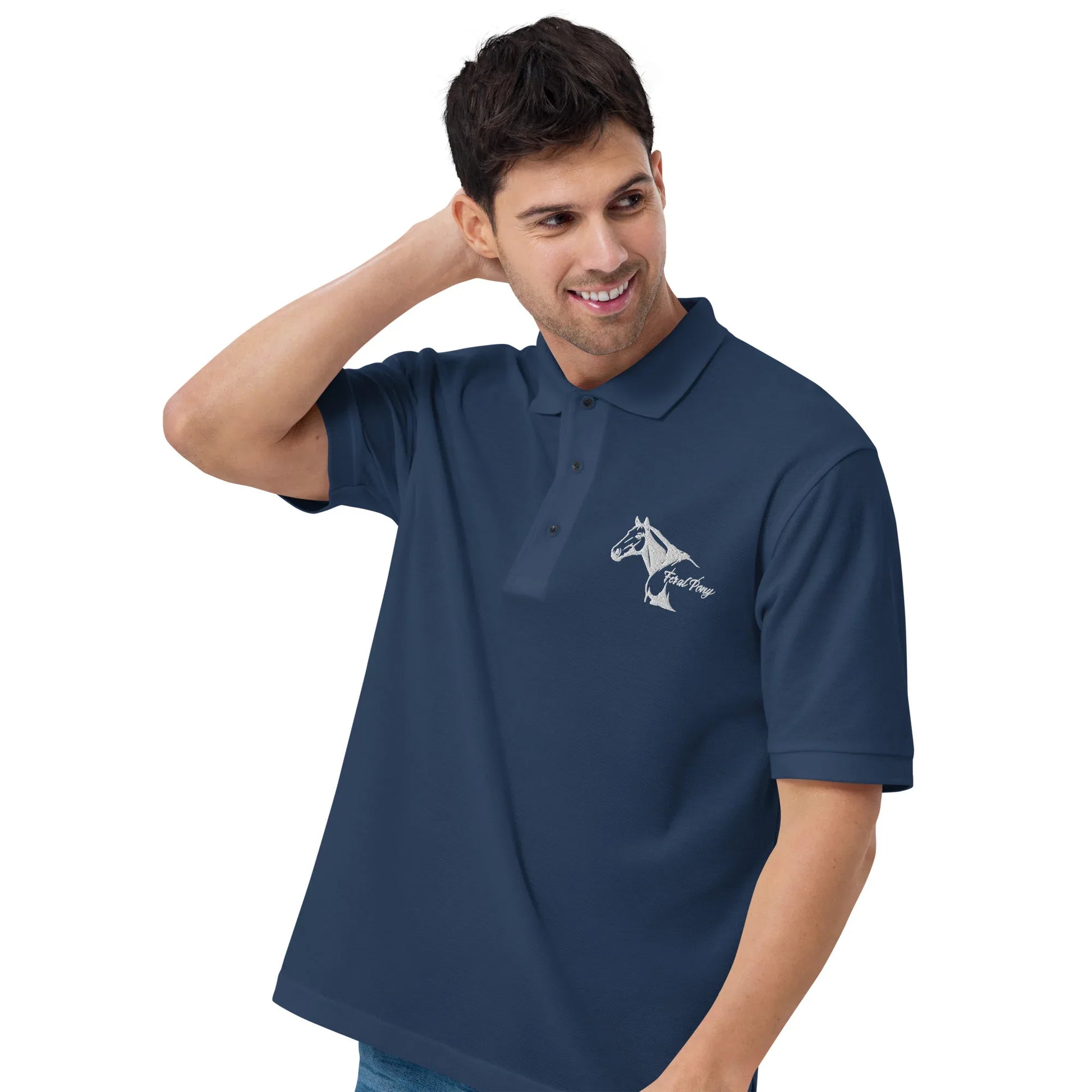 Feral Pony - Men's Premium Polo - Feral Pony
