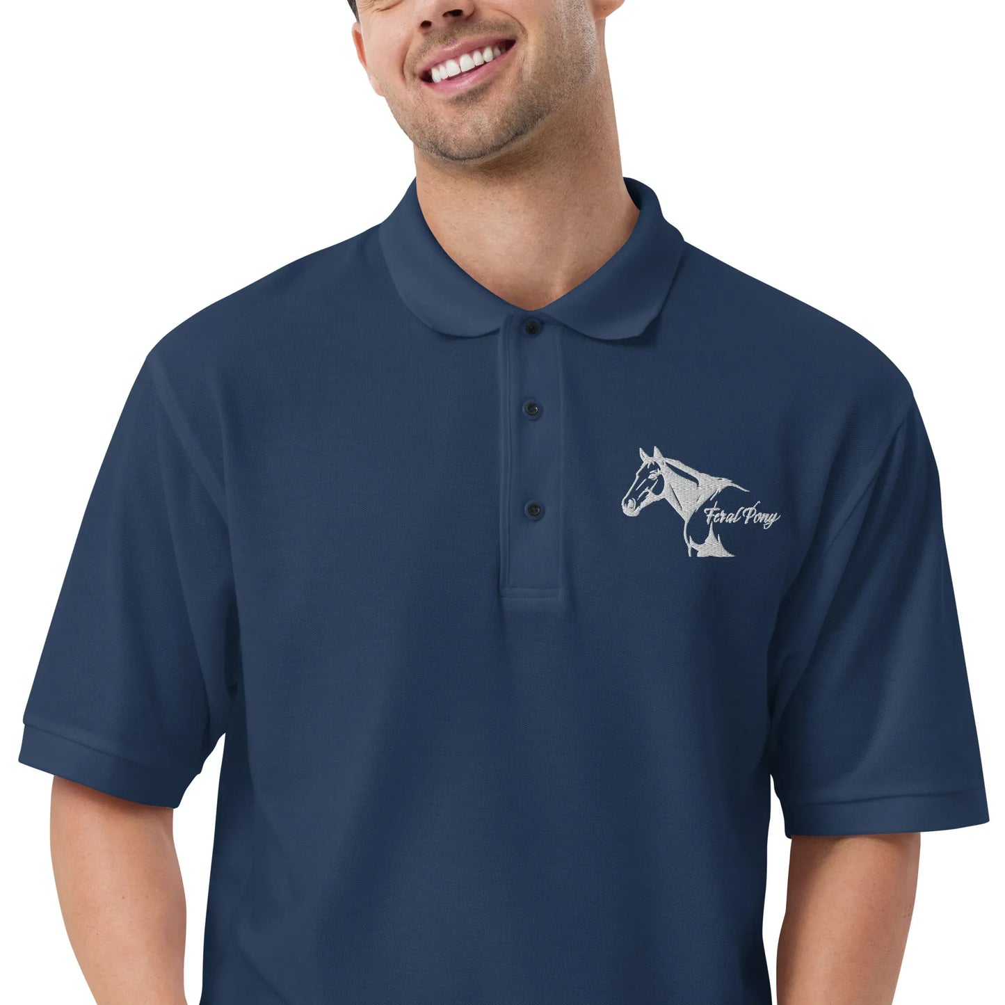 Feral Pony - Men's Premium Polo - Feral Pony
