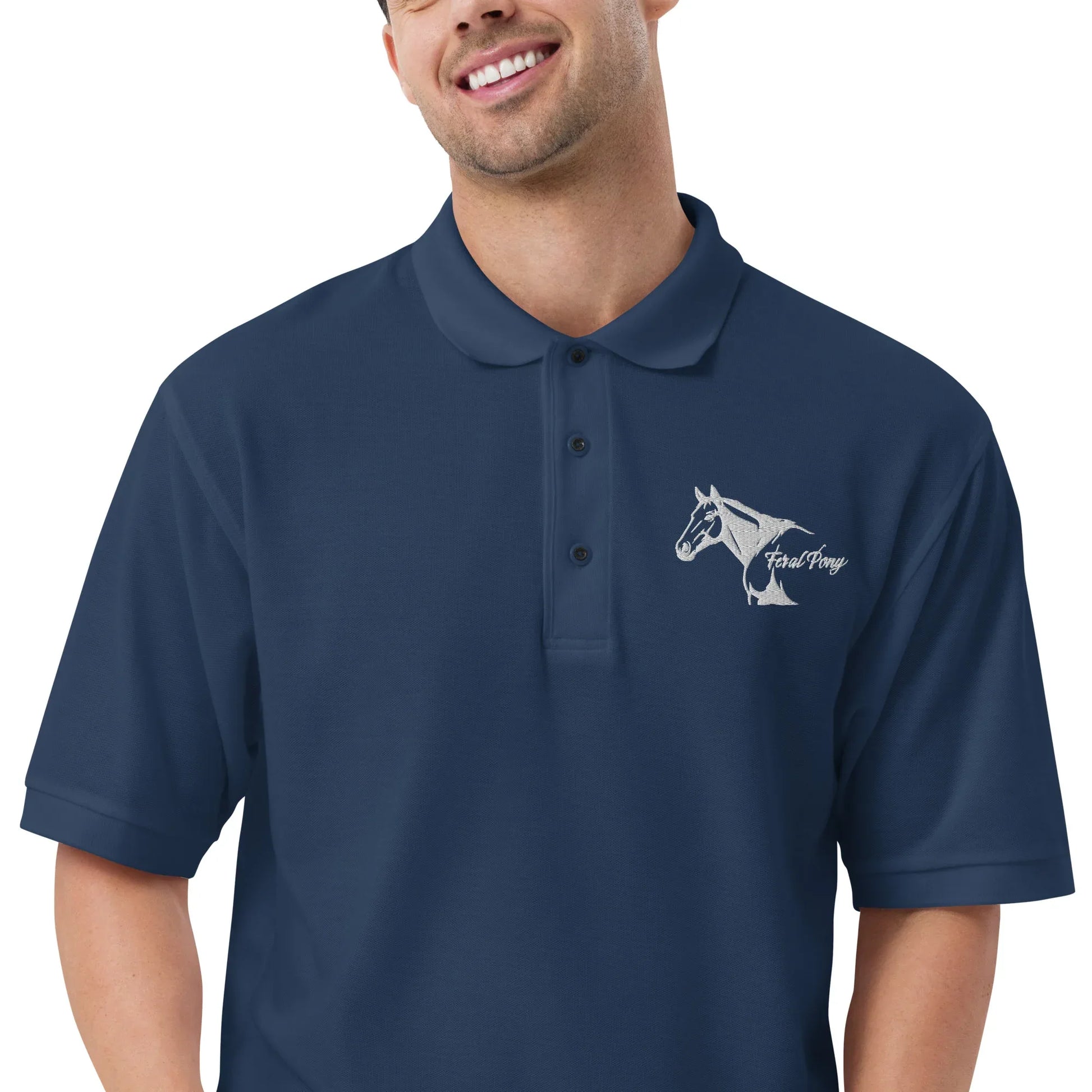 Feral Pony - Men's Premium Polo - Feral Pony