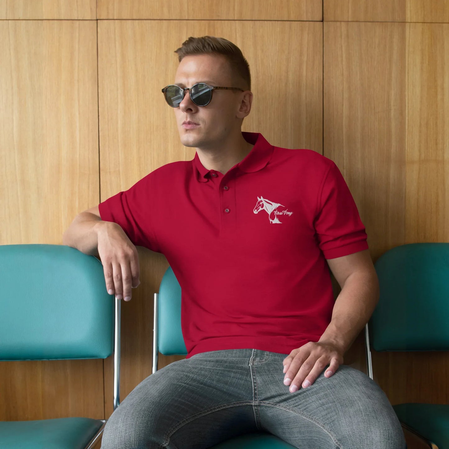 Feral Pony - Men's Premium Polo - Feral Pony