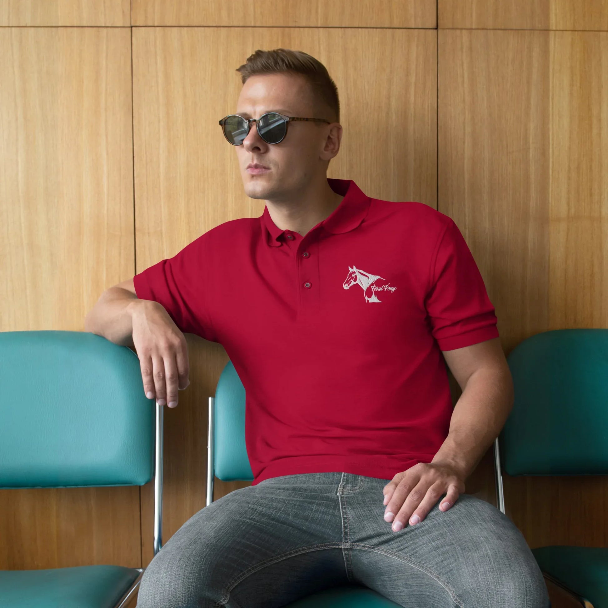 Feral Pony - Men's Premium Polo - Feral Pony