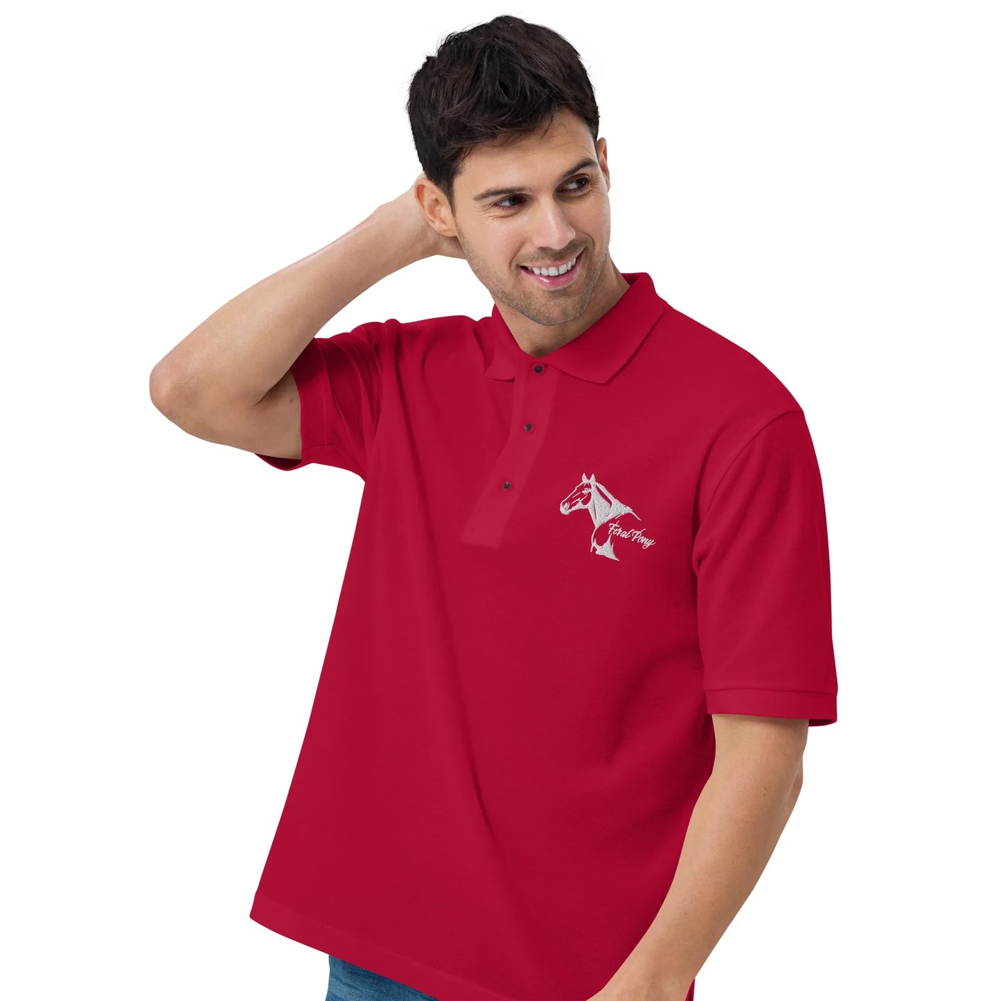 Feral Pony - Men's Premium Polo - Feral Pony