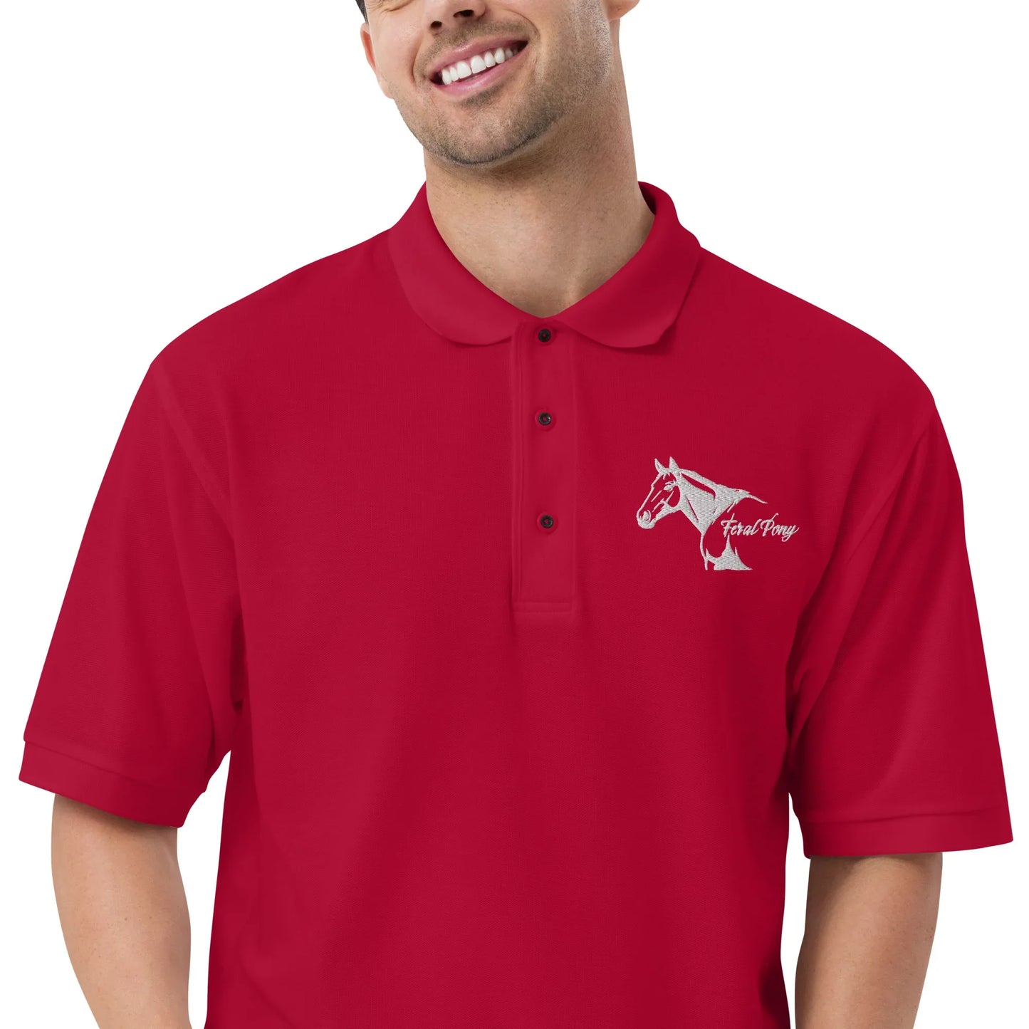 Feral Pony - Men's Premium Polo - Feral Pony