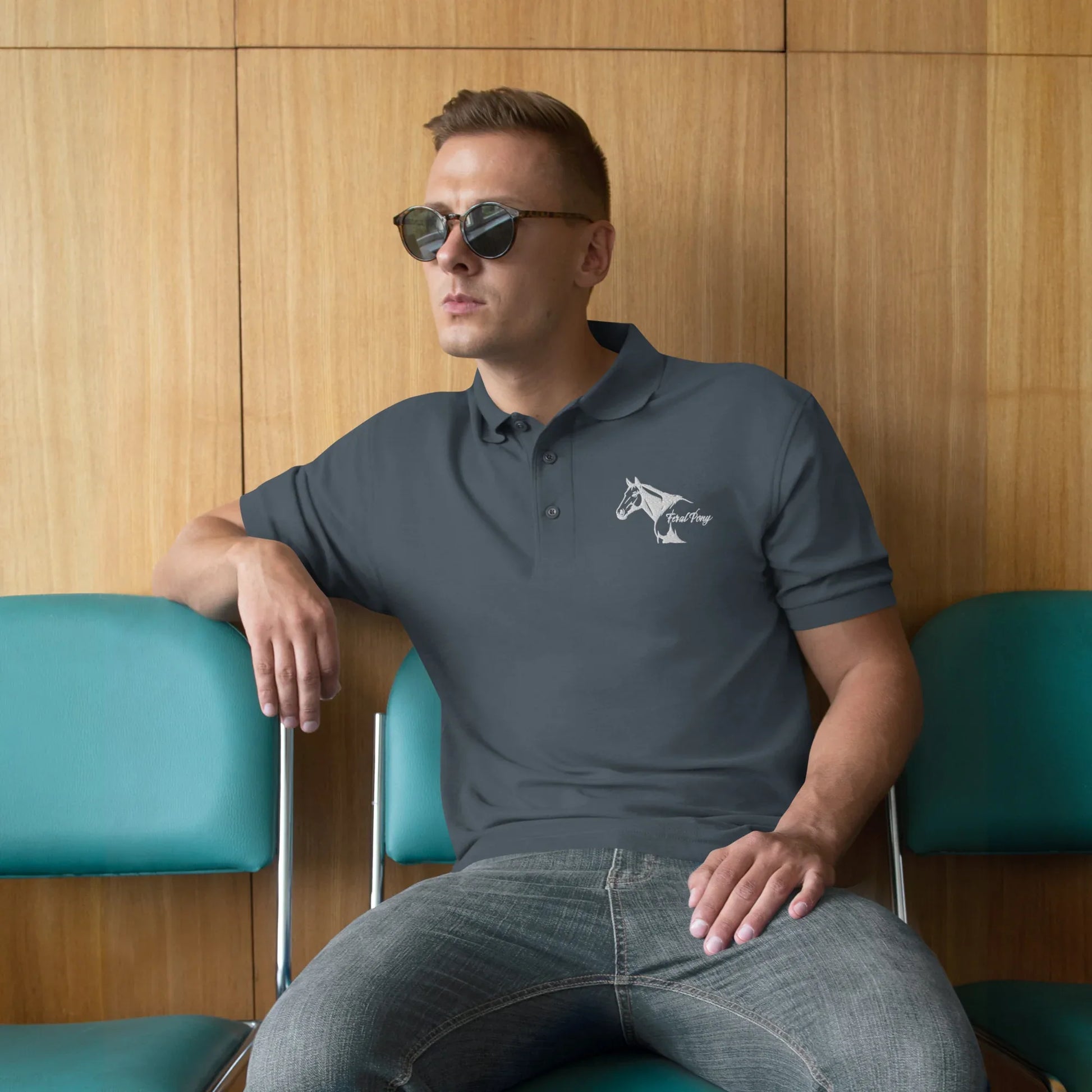 Feral Pony - Men's Premium Polo - Feral Pony