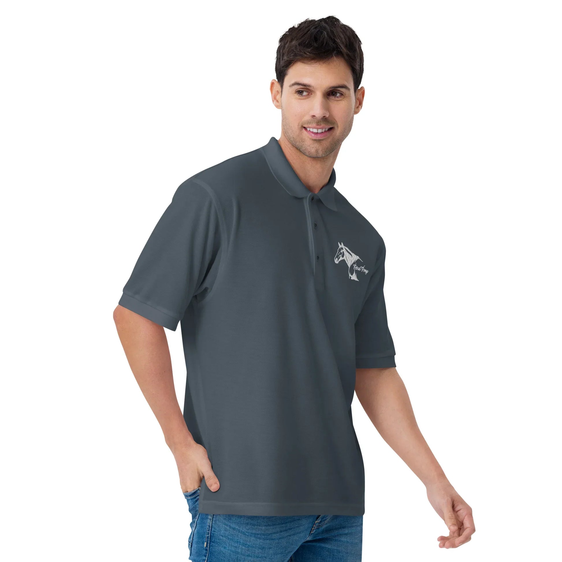 Feral Pony - Men's Premium Polo - Feral Pony