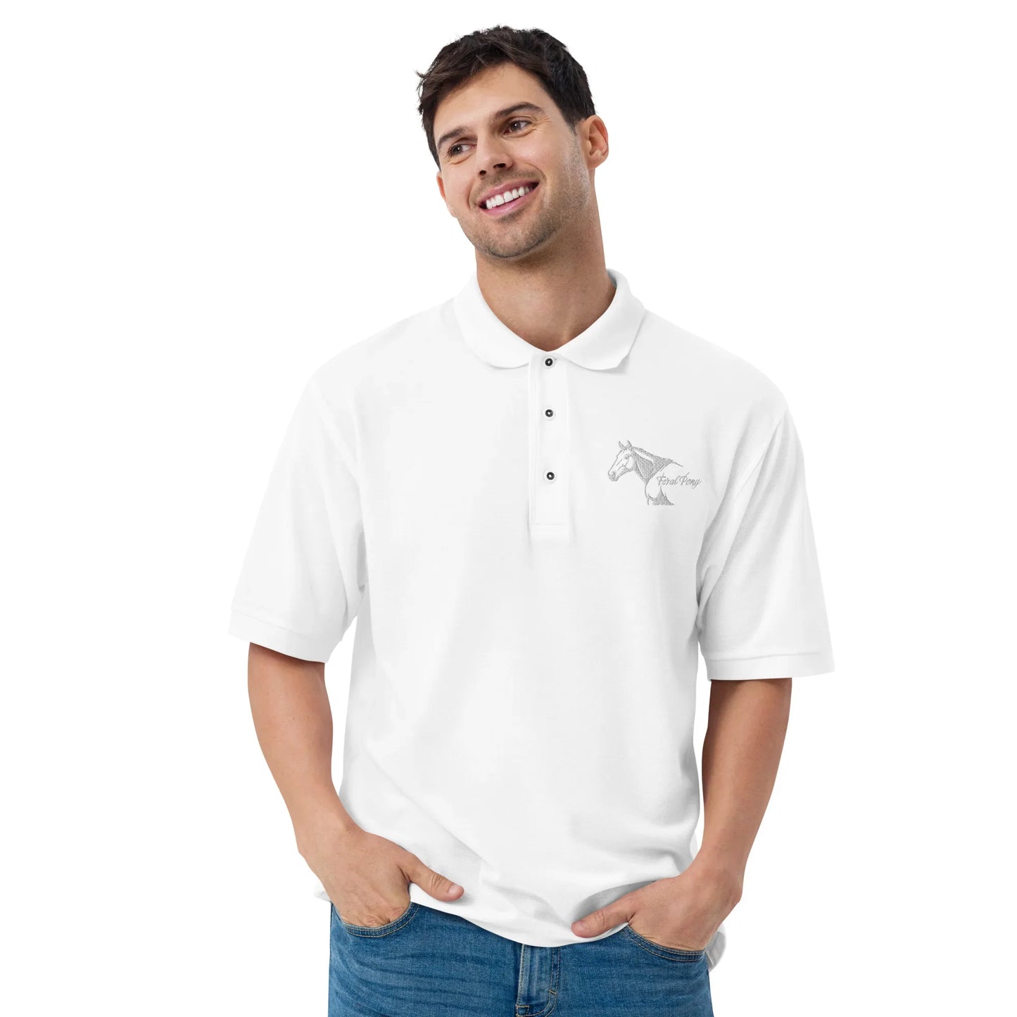 Feral Pony - Men's Premium Polo - Feral Pony