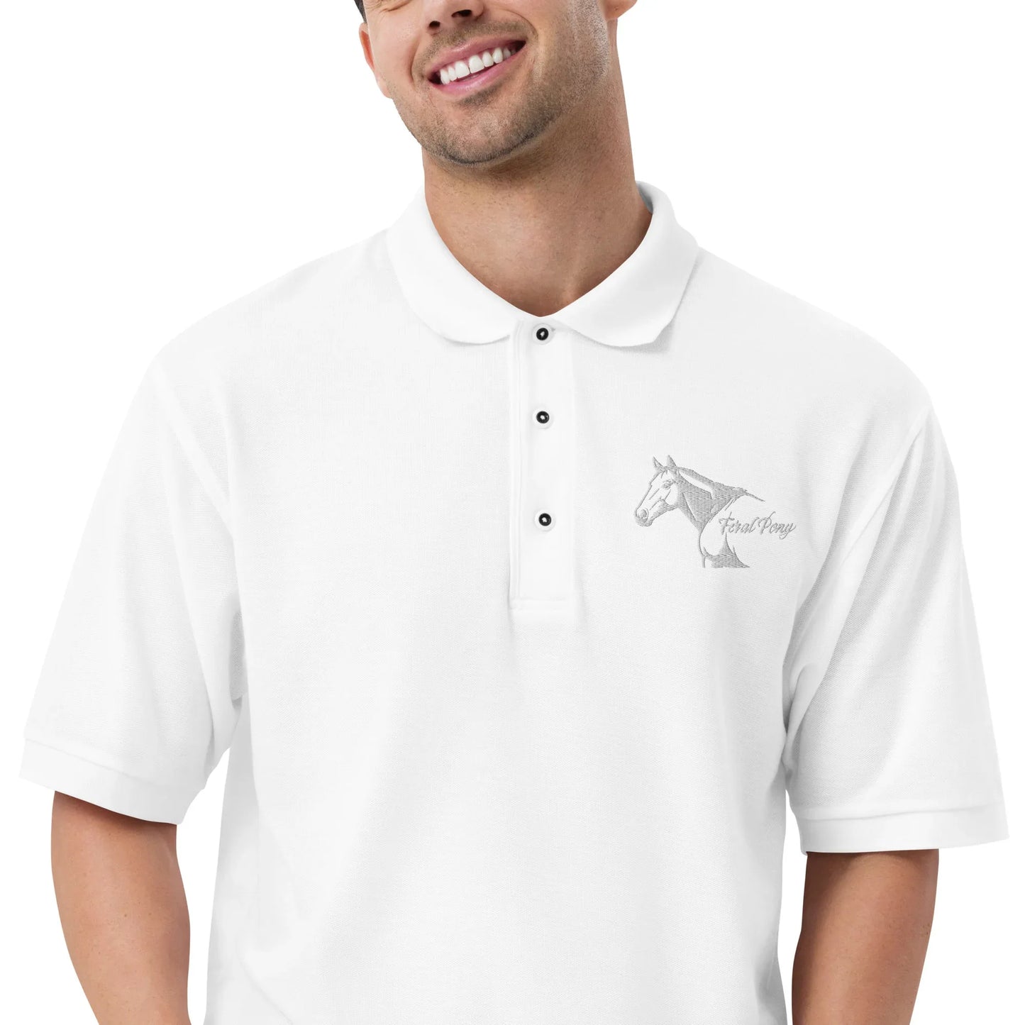 Feral Pony - Men's Premium Polo - Feral Pony