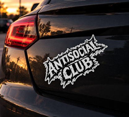 Antisocial Club 🖤💀 – Gothic Vinyl Sticker