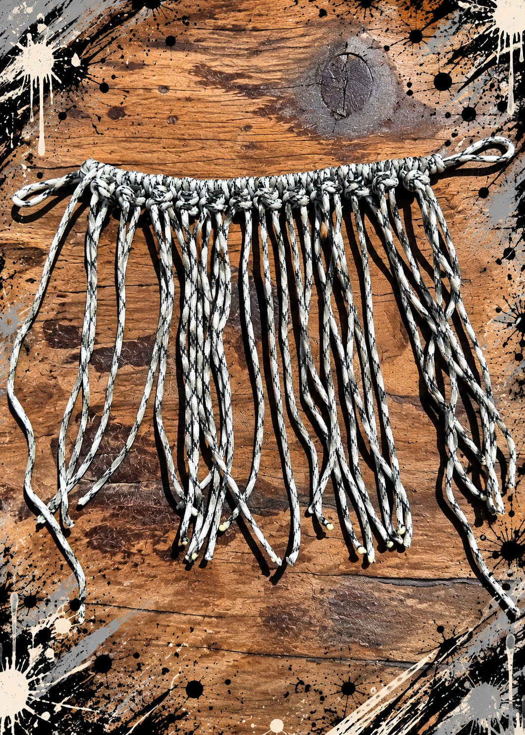 Black,Grey & White Paracord Flyveil