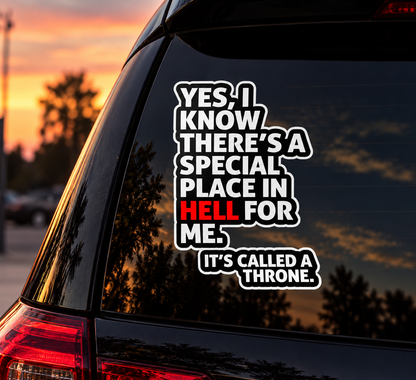 🔥😈 Special Place in Hell – Vinyl Sticker