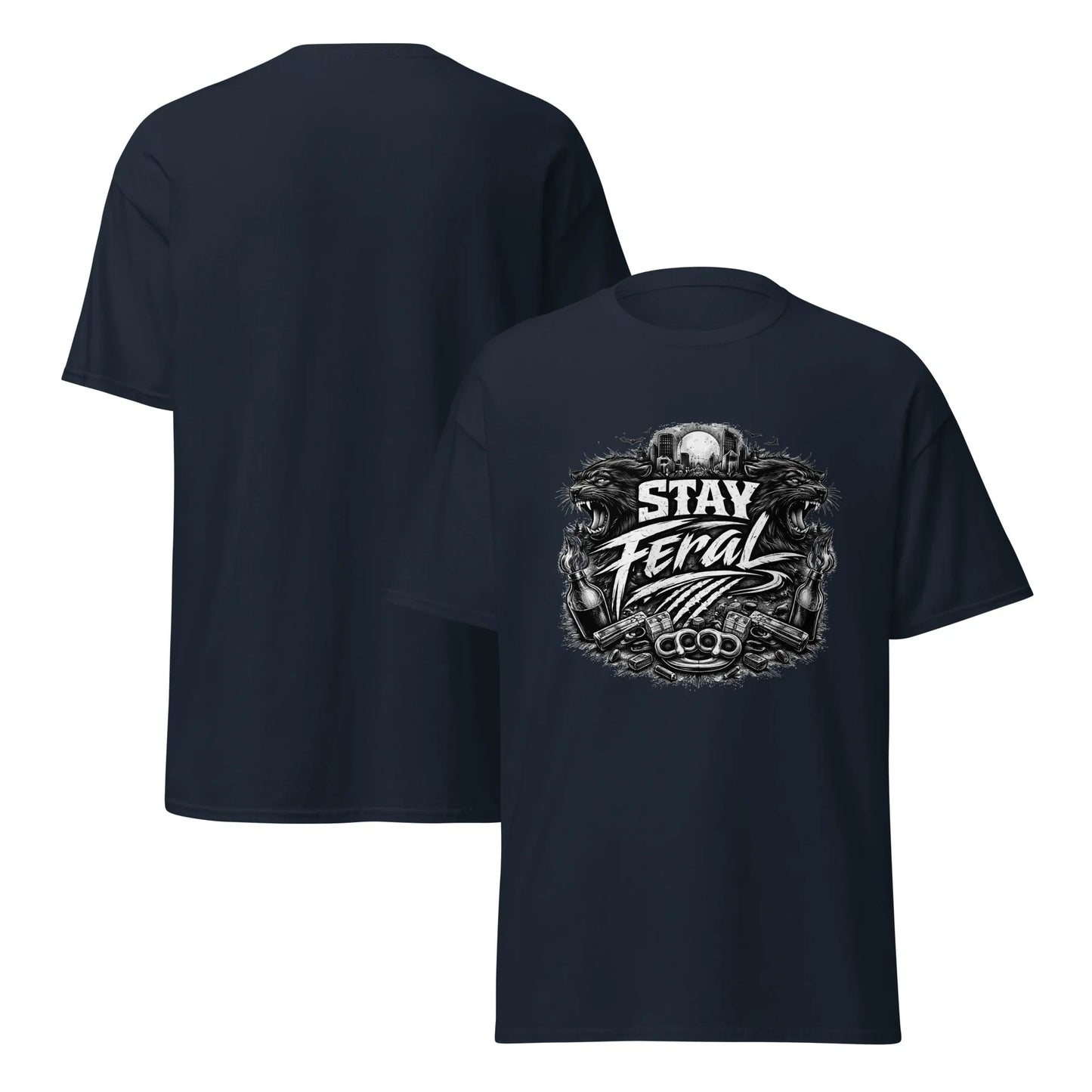 Stay Feral Panther - Unisex classic tee - Feral Pony