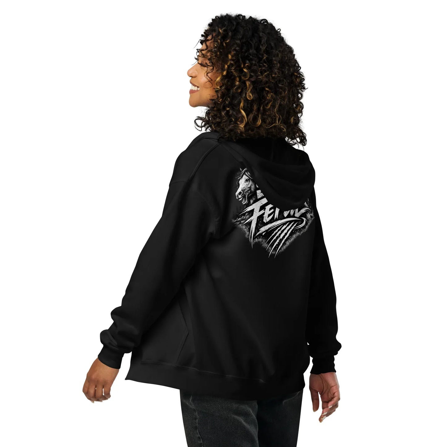 Stay Feral - Unisex heavy blend zip hoodie - Feral Pony